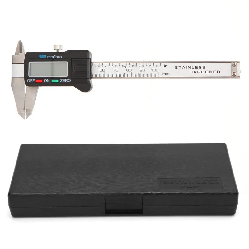 

100mm LCD Electronic Digital Gauge Stainless Steel Vernier Caliper Micrometer L4MF