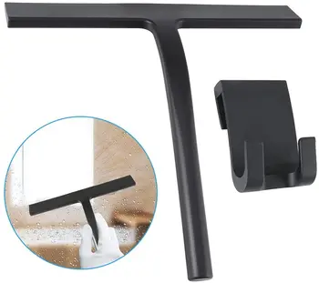 

Shower Squeegee Window Glass Wiper Scraper Cleaner with Silicone Blade & Holder Hook for Bathroom/Kitchen/Car Glass