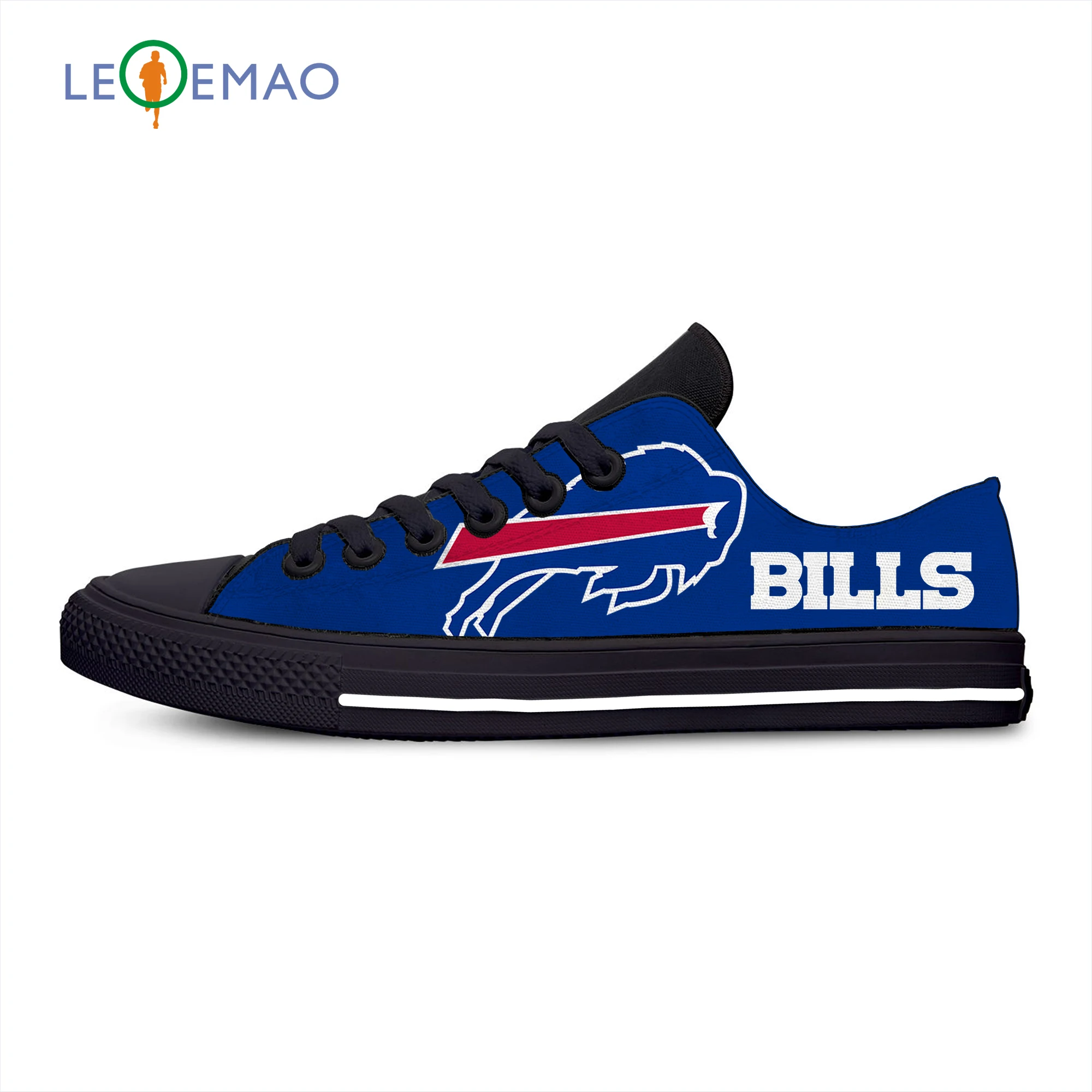Bills Breathable Casual Sneakers Lightweight Sport Shoes Buffalo Football Fans Running Canvas Shoes