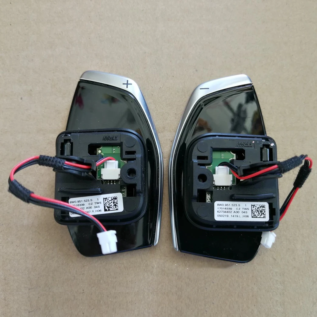 Per Audi A3 A4 B9 A5 Q2 Tiptronic Nero Cromo Lucido Volante Cambio Paddle 8W0 951 523 S