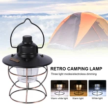 

Portable Camping Light USB Rechargeable Hanging Lantern Emergency Lights LED Kerosene Lantern For Outdoor Camping