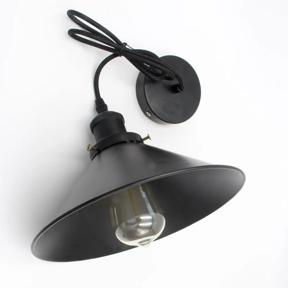 

Vintage Pendant Light Industry Style Retro Black Pendant Lamp With Lampshade