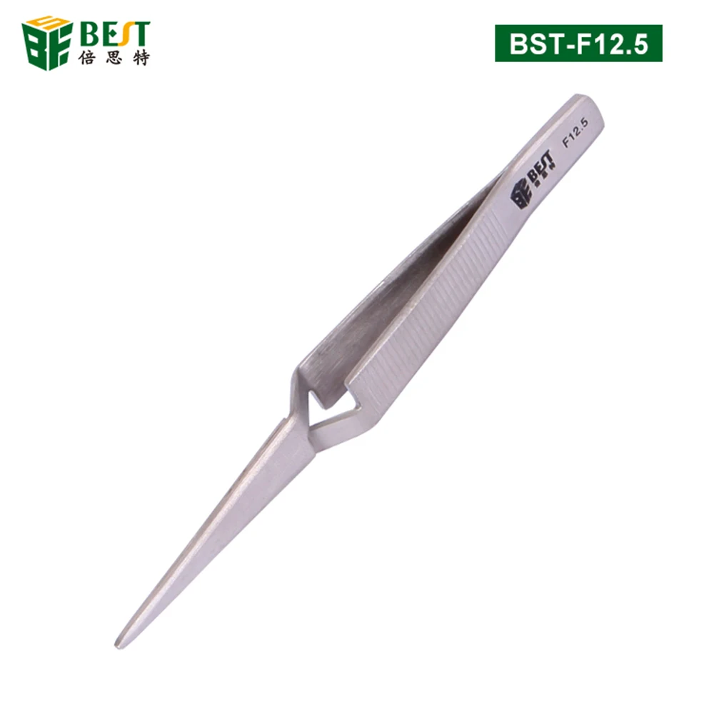 

1Piece Cross Lock Stainless Steel Precision Tweezers Reverse Action Tweezer Maintenance Hand Tools 121mm