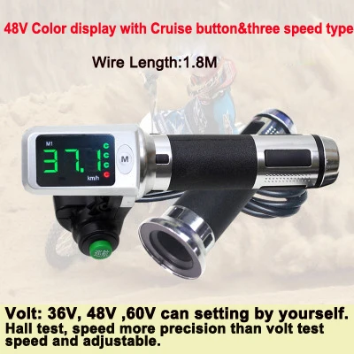 48V C Cruise 3speed 36 в 48 в 60 в водонепроницаемый ЖК-дисплей измеритель скорости Электрический велосипед цифровой поворот дроссельной заслонки зал скорость Показать Ebike три скорости пробега - Цвет: 48V C Cruise 3speed