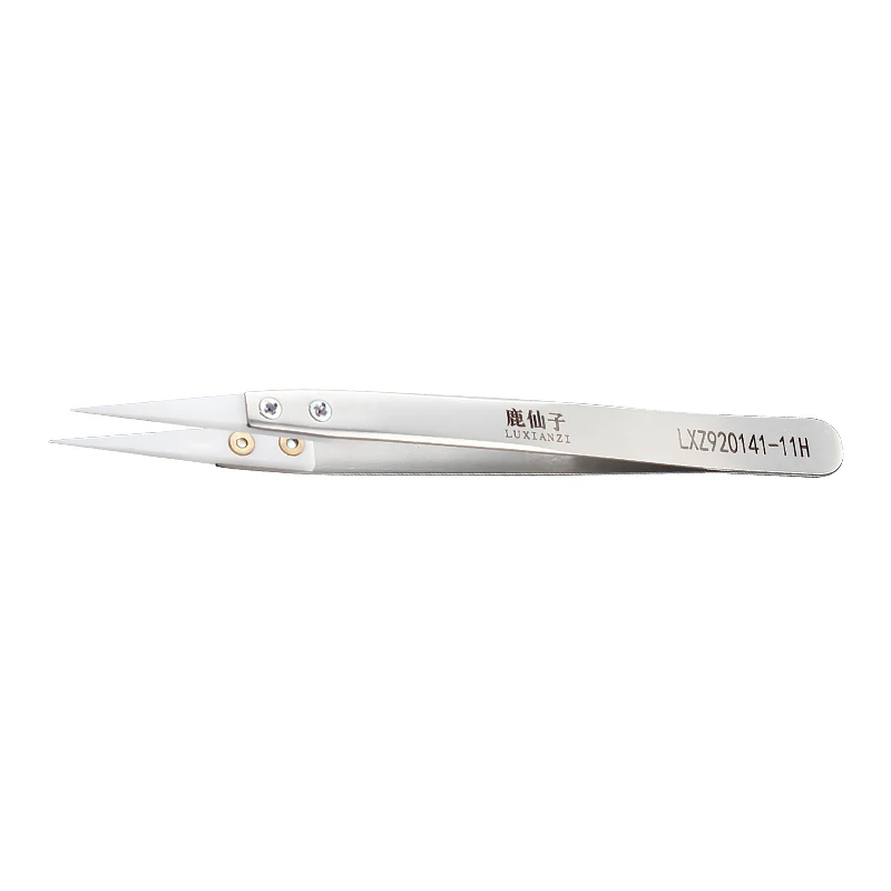 LUXIANZI 세라믹 핀셋 Pinzas 정밀 지문 점프 라인 클립 0.0008mm 플라이 라인 핀셋 전자 수리 도구 핀셋