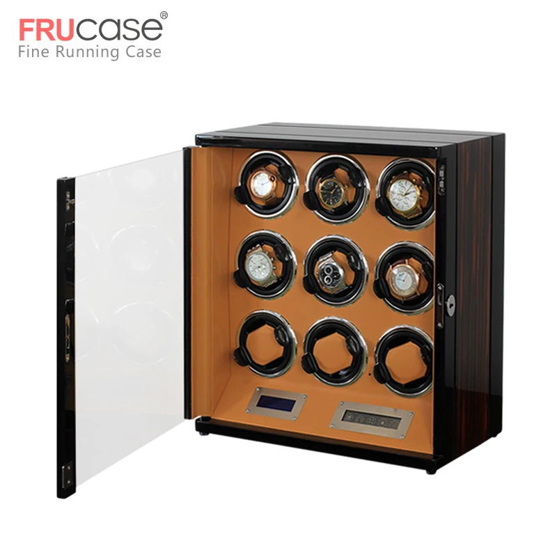 Чехол FRU Watch winder box 9 Автоматический чехол для дисплея часов с ЖК-сенсорным экраном/пультом дистанционного управления/светодиодный светильник для подарка на день рождения - Цвет: 9