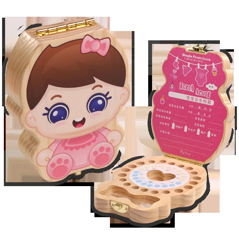

Benin Wooden Deciduous Teeth Box Baby Theme Lanugo Teeth Collection Box ya wu Growing Permanent Teeth Boxes to Send Gift Gift