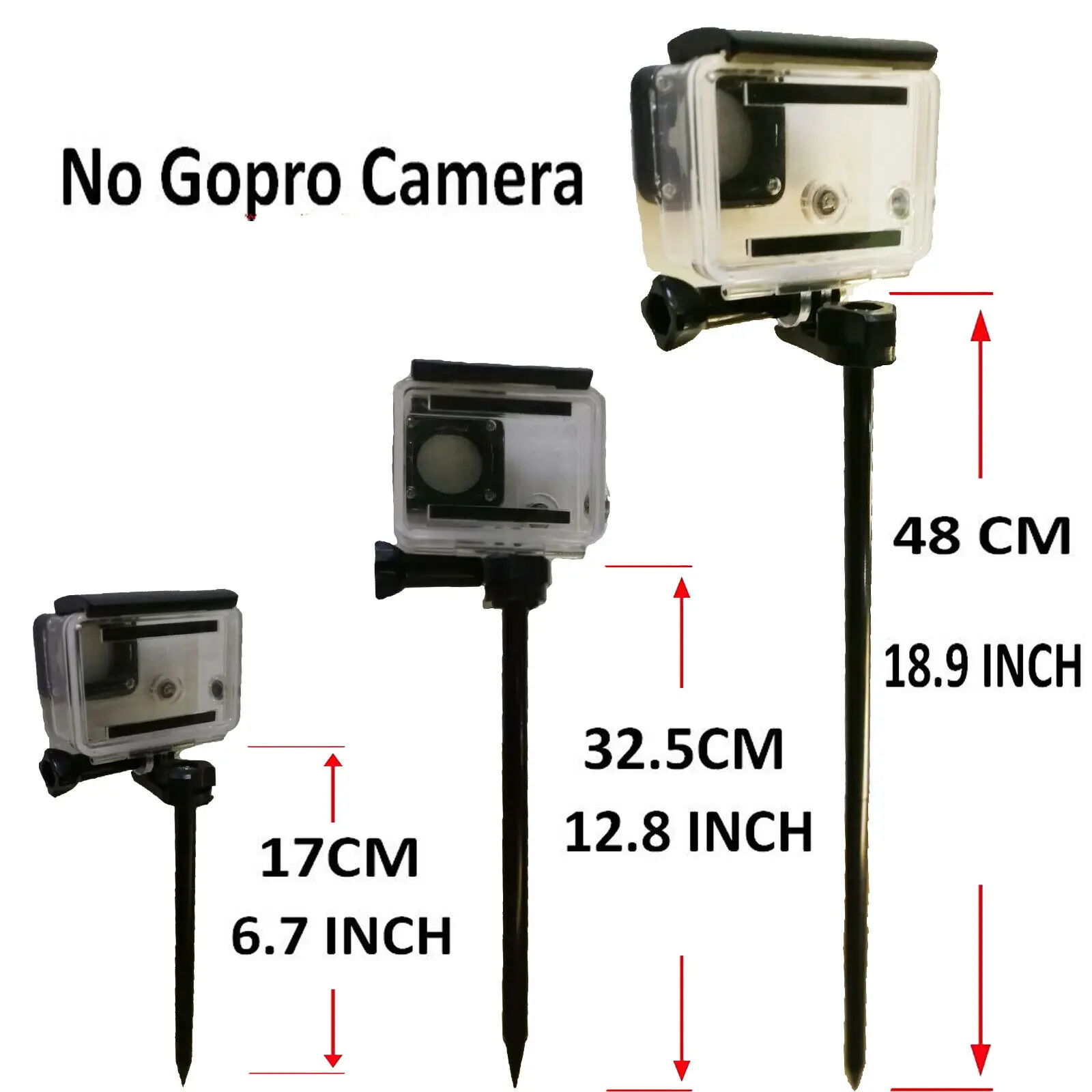 for Gopro Action Cam Trail Camera Ground Spike Holder Anchor hunting & fishing