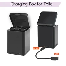 3 в 1 умное зарядное устройство usb зарядка коробка для хранения интеллектуальная быстрая батарея зарядное устройство концентратор для DJI Tello type-c кабель аксессуары для дрона