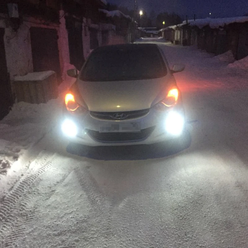 2 шт. H27 881 светодиодный автомобильный противотуманный фонарь дневные ходовые огни белый водонепроницаемый светодиодный для HYUNDAI