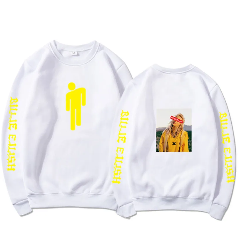 

Billie Eilish Women and men Spring Clothes 2019 Hot Sale Capless Long Sleeves Hoodies Print Kpops sweatshirt fashion 3XL