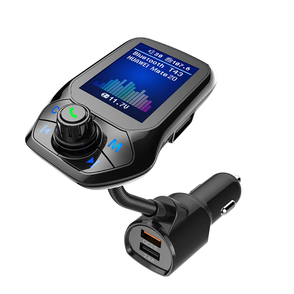 1,8 дюймов TFT цветной дисплей Bluetooth автомобильный комплект громкой связи USB быстрая зарядка fm-передатчик MP3 музыкальный плеер