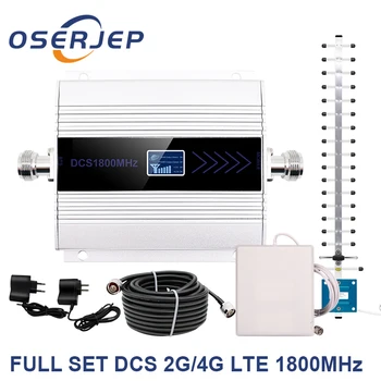 

LCD Display GSM Repeater 1800Mhz 4G Cell Signal Amplifier booster DCS 1800 Mobile Phone Signal amplifier + Panel / Yagi Antenna