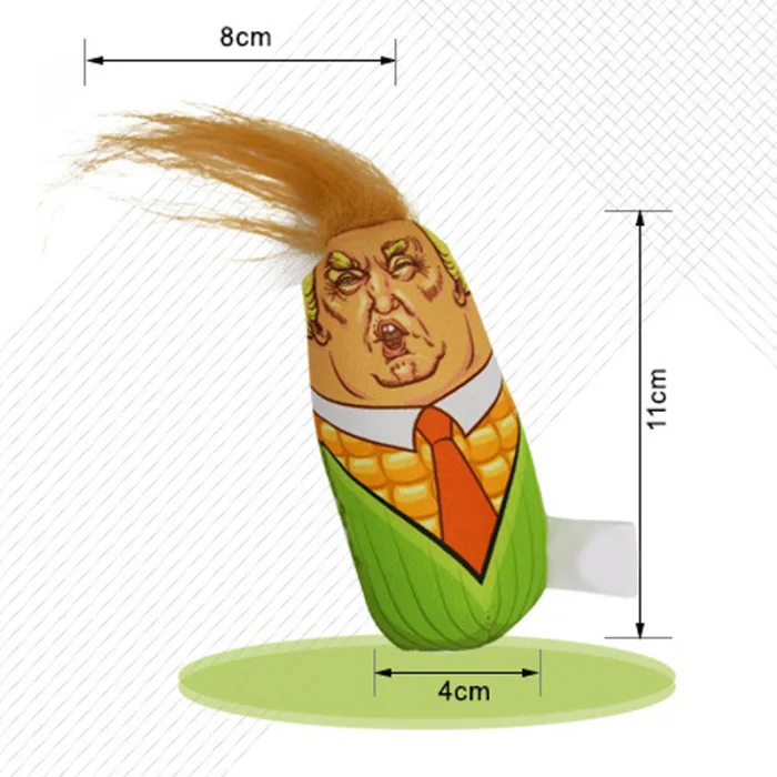 Дональд Трамп форма кошачья мята Подушка кошка плюшевые игрушки Кукуруза дизайн скрипучий мягкие игрушки NSV775