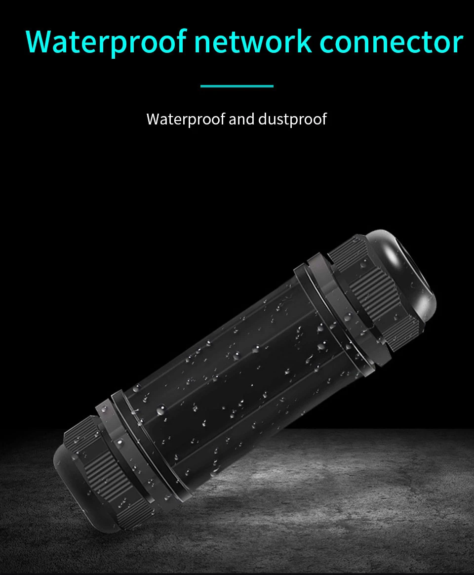 Waterproof RJ45 Ethernet Network Cable Connector - IP67 Double Head Adapter Coupler for Cat5, 6, 7, 8P8C Description Image.This Product Can Be Found With The Tag Names Computer Cables Connecting, Computer Peripherals, Connector ip67 ethernet network cable connector, PC Hardware Cables Adapters