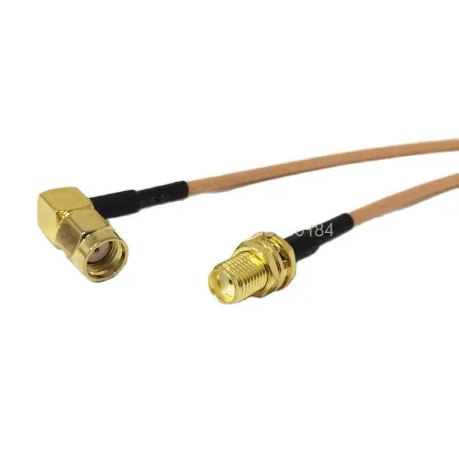 New Modem Coaxial Cable SMA Female Jack To RP SMA Male Plug Right Angle
