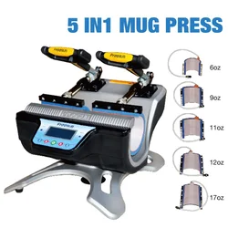 Presse à chaleur pour tasses de 6oz ,9oz, 11oz ,12oz,17oz, Machine à Double Station, ST 510 