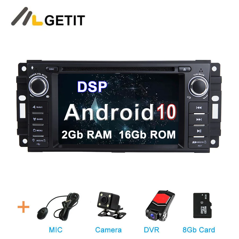 DSP Android 10 Автомобильный DVD Радио стерео плеер gps для JEEP Wrangler Компас Патриот Grand Cherokee Commander Dodge - Цвет: CARPLAY CAM DVR SD