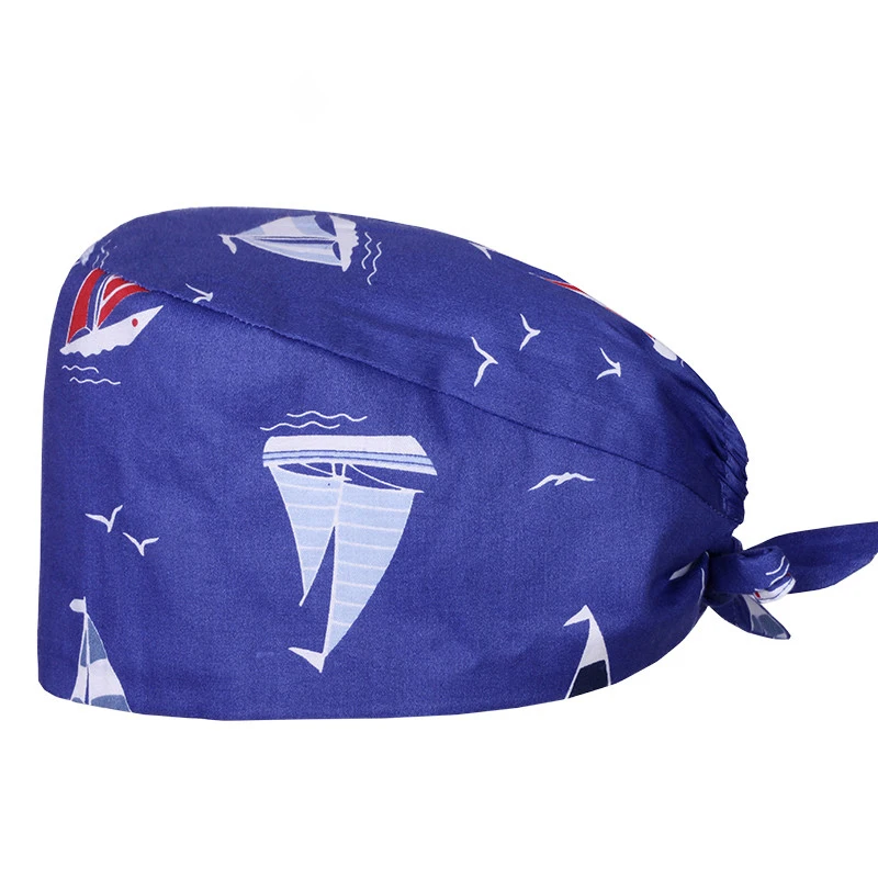 Surgical Cap 12 Хирургическая Кепка от дождя, медицинская шапочка для медсестры, головные уборы для шеф-повара, Рабочая кепка с черепом, хлопок, с черепом, головные уборы - Цвет: Surgical Cap 12