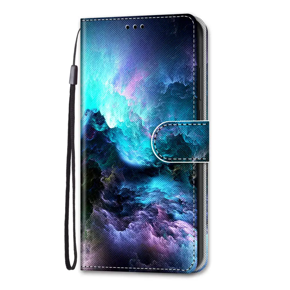 cute samsung cases Case For Samsung Galaxy S22 S21 Ultra Plus S20 FE 5G S20 Lite A42 5G Phone Case Painted Leather Flip Cover Wallet Book Case cute samsung cases Cases For Samsung