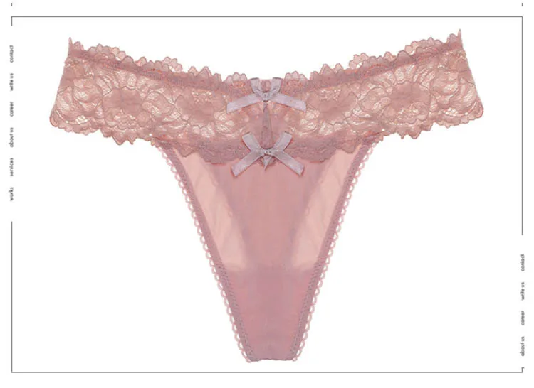 CINOON New Sexy Panties Women Lace Low-waist Briefs Female Hollow Out Underwear Ladies Underpants Intimates G String Lingerie (7)