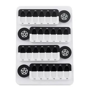 

Drop Ship Detachable 24 Color Nail Swatch Colorimetric Plate Acrylic Display Detachable Colors Card