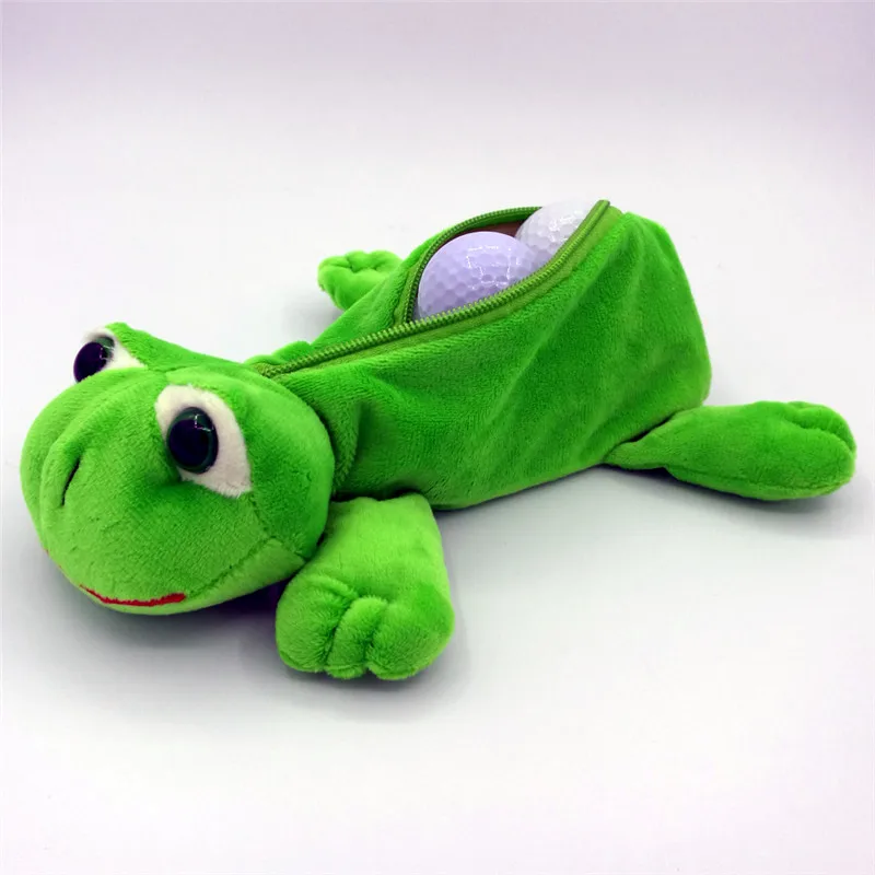 frog Многофункциональные маленькие сумки для гольфа, футболки для гольфа, маркеры для ключей, забавные мультяшные животные, на молнии, сумки для гольфа, можно упаковать 5-7 шаров - Цвет: frog
