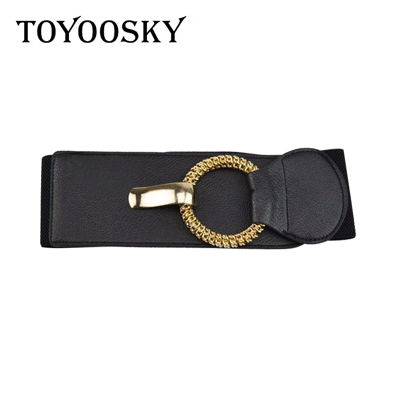 TOYOOSKY Новые Панк эластичные пояса широкий пояс ремень для платья для женщин Пояс Мода Пряжка высокое качество платье пояс