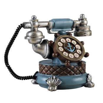 

Vintage Book Phone Piggy Bank Retro Furniture Miniatures Phone Figurines Decor Home Decoration Kids Gifts Money Bank Coin Box