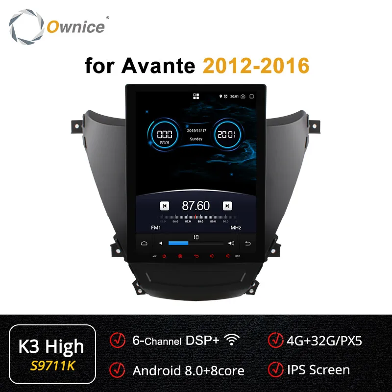 S9711 K3-High Owice Восьмиядерный Android 9,0 PX6 DSP 4G LTE SPDIF автомобильный dvd-плеер k3 k6 для HYUNDAI Avante 2012+ 4 Гб ram 64 Гб rom gps навигация - Цвет: S9711 K3-High