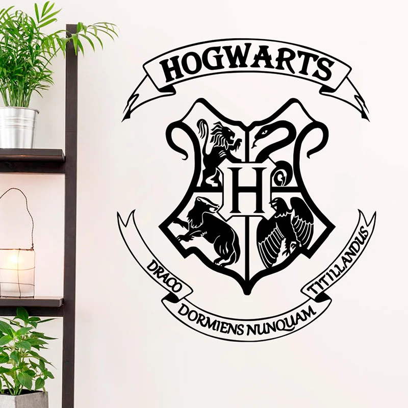 Harry Potter Accessories Hogwarts Coat Of Arms Cut Vinyl Wall Stickers