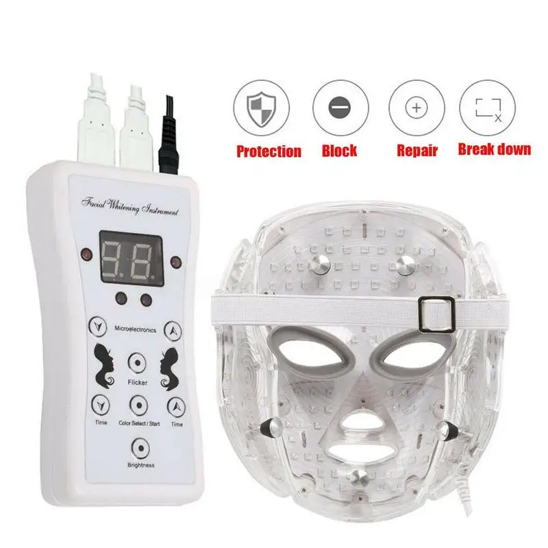 

7 Color Photon Electric LED Facial Mask Anti Wrinkle Acne Removal Face Skin Rejuvenation Facial Spa Salon Massager