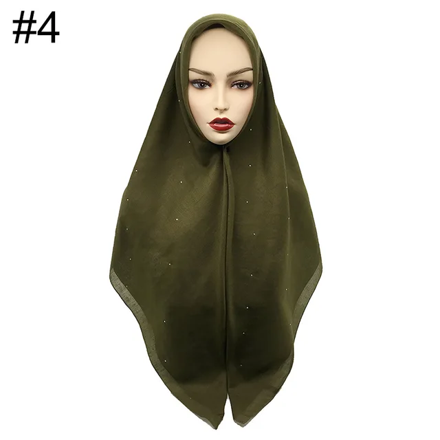 Sequins Women Muslim Crinkle Hijab Scarf Femme Musulman Headscarf