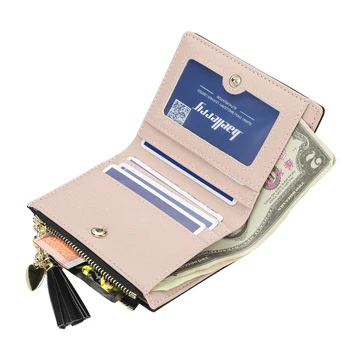 

Brand Women Wallet Soft PU Leather Female Purse Mini Hasp Card Holder Short Wallets Slim Small Zipper Coin Purse Black/pink/red
