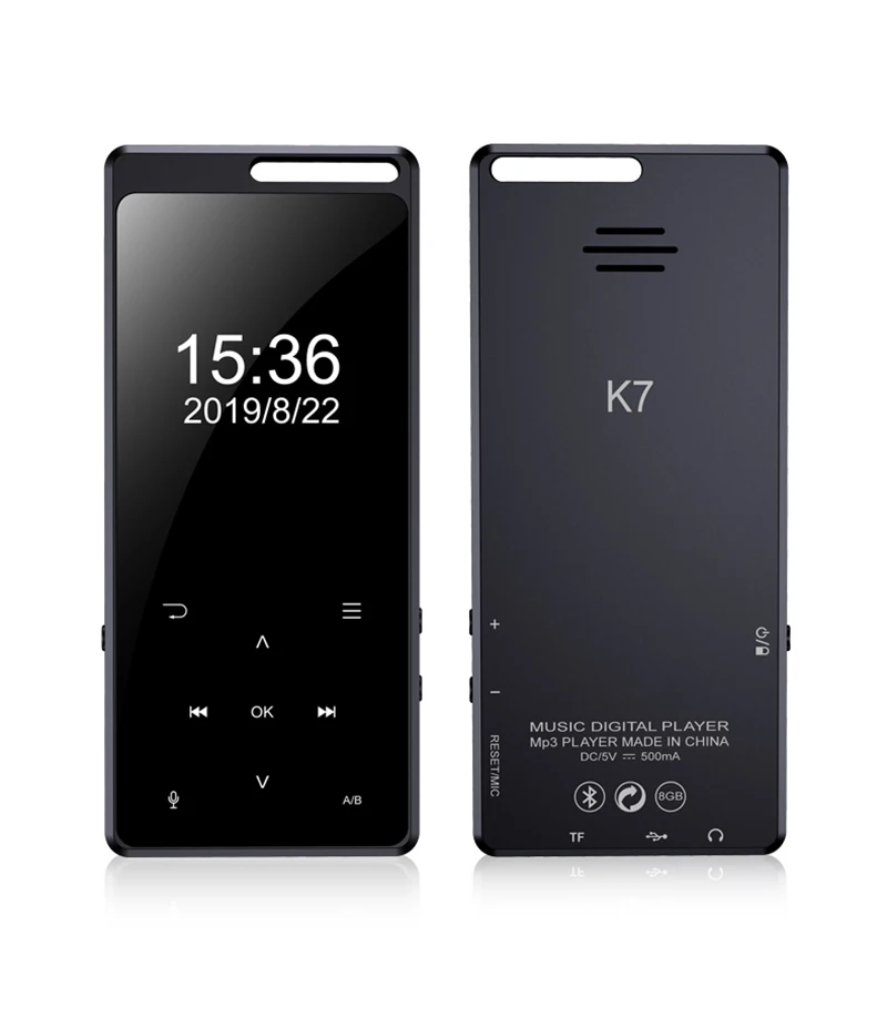 Портативный Bluetooth 5,0 MP3 2,4 дюймов сенсорный экран мини музыкальный плеер Многоязычный MP3 Радио FM поддержка 128G TF OTG электронная книга
