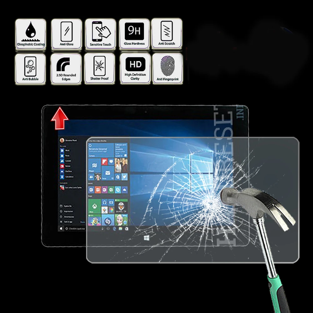 

For MEDIACOM WinPad X121 10.1" - Tablet Tempered Glass Screen Protector Cover HD Quality Screen Film Protector Guard Cover