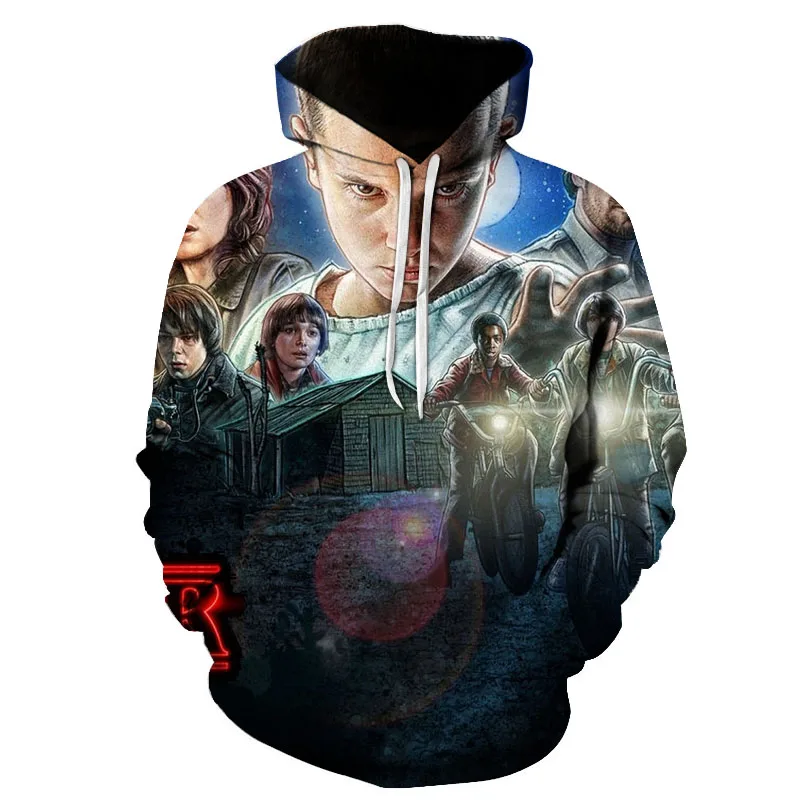 hot sale men hoodies Stranger Things Sweatshirts TV series Stranger Things 3D Printing sweatshirt men women street pullover