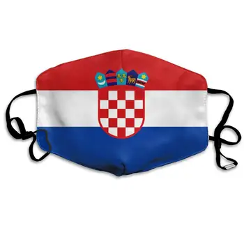 

Croatia Flag Washable Reusable Mask, Cotton Anti Dust Half Face Mouth Mask For Kids Teens Men Women With Adjustable Ear Loops