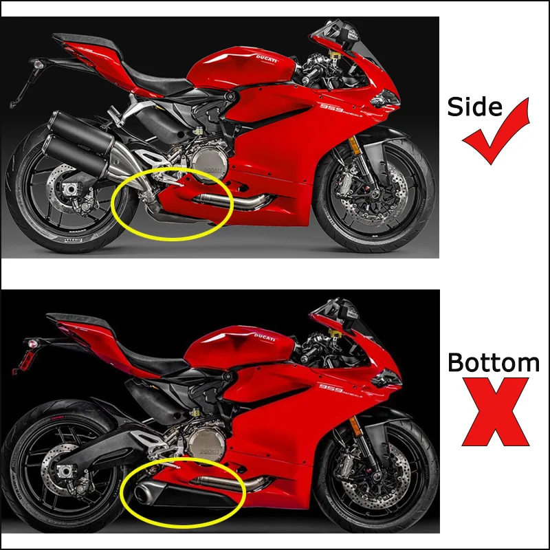 Slip for Ducati 959 Panigale Motorcycle Exhaust Tips Escape Vent Pipe Mid Link Pipe Side System - Image 2