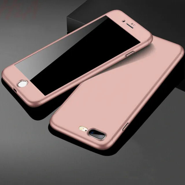 360 чехол с полной защитой для iPhone 8 7 Plus 6 6s чехол 5 5S X 10 Роскошный чехол для телефона 11 Pro XR Xs Max X Чехол - Цвет: Розовый