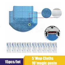 Оригинальная толщина вставка из ткани для швабры для Xiaomi Mi робот пылесос запчасти комплект вставка из ткани для швабры* 5+ волшебная паста* 10 вставка из ткани для швабры аксессуары