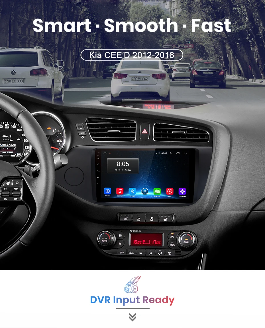 Junsun V1 Android 9,0 2G+ 3 2G DSP автомобильный Радио мультимедийный плеер для KIA Cee 'd CEED JD 2012- навигация gps 2din Авторадио матовая