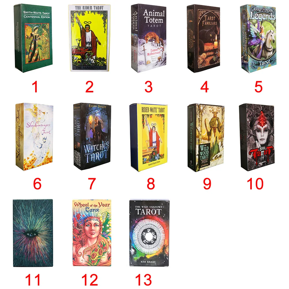 

2019 Tarot 13 Style English Version Tarot Divination Card Game Board Game For Family Gift Party Playing Card Game Entertainment