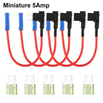 

5 Pcs Car Auto Fuse Box Circuit Fuse Kit Fuse Holder Insurance ATM Adapter Auto APM Tap Car Blade Micro Add-a-Circuit Adapter