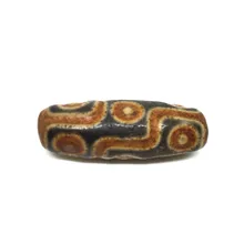 Старый коричневый цвет 9 глаз натуральный агат амулет 12 мм* 38 мм тибетские бусины дзи разлучающие бусины для браслета и ожерелья