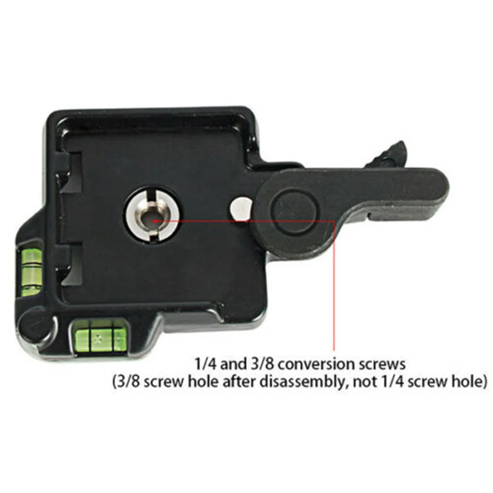 Non Slip Portable Locking Aluminum Alloy Clamp Practical Camera Replacement Quick Release Plate With Bubble Level Universal