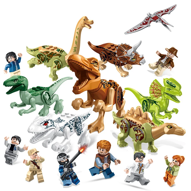 8 PCS/set Jurassic Adventure Dinosaur World Park Building Blocks Figures Bricks Tyrannosaurus Classic Toys Legoinglys | Игрушки и хобби