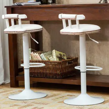 

Bar Chair Lift Stool Modern Simple Bar Chair Bar Stool Solid Wood Back Stool Bar Chair