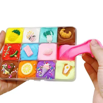 

Slime Floam Plasticine Kit Fruit Vegetable Shape Adults Stress Relief Kids Teenagers Hand Finger Exercises Toy