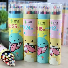 Краски с цветными карандашами